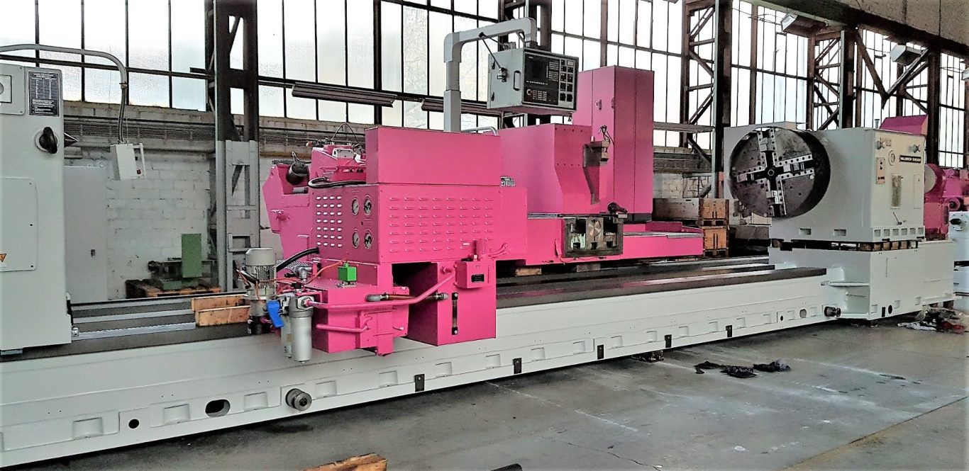 VERKAUFT CNC Walzen/Turbinenläuferdrehmaschine WALDRICH SIEGEN DH 1600 x 8m