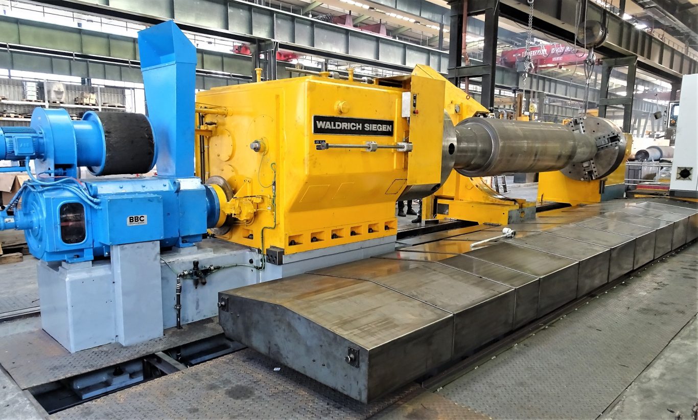 VERKAUFT CNC Walzendrehmaschine WALDRICH SIEGEN, Type DH 1600 x 8 m